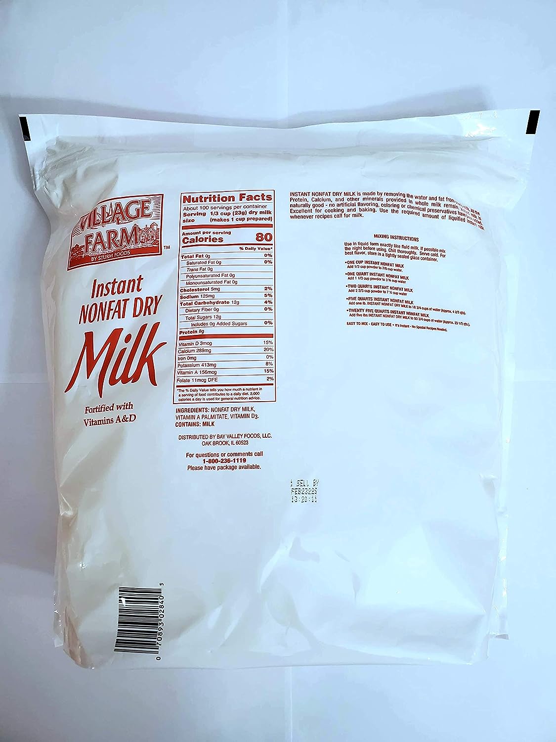 Village Farm Instant Nonfat Dry Milk, 5lbs. - Image 2